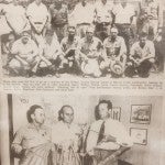 This newspaper clipping shows the Chilton County Rescue Squad (top) on its first mission, a search for a missing person. At bottom are two people responsible for forming the group, then-sheriff Odell Payton (left) and founding member Alvin Ellison (center). (Contributed photo)