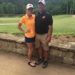 Madison Sanders of Chilton County High School and her head coach Ryan Price share a moment after Sanders shot a 79 and secured a spot as an individual in the state golf championship on May 9-10 in Huntsville. (Contributed)