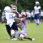 Competition was on full display during Maplesville High School’s 7-on-7 camp on Tuesday.