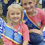 (left to right) 2015 Thorsby Swedish Festival Tiny Miss Layla Pickern and Young Miss Chloe Haggard at last year’s celebration. (File Photo)