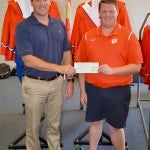(left to right) State Senator Cam Ward presented a check for $2,000 to Chilton County High School Director of Band Matt Martindale on Friday. The money will go toward purchasing a new equipment trailer.