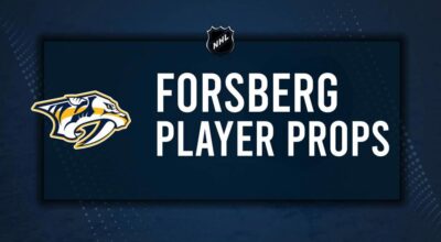 Filip Forsberg Player Prop Bets for the Predators vs. Oilers Game - October 31