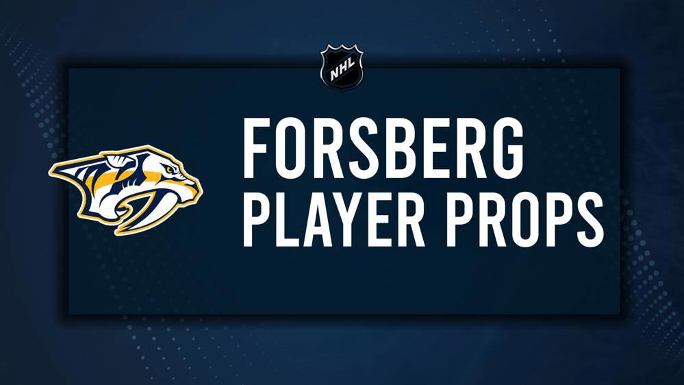 Filip Forsberg Player Prop Bets for the Predators vs. Avalanche Game - November 2