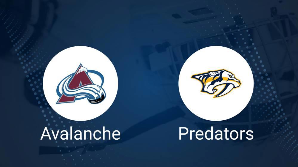 Where to Watch Colorado Avalanche vs. Nashville Predators on TV or Streaming Live - November 11