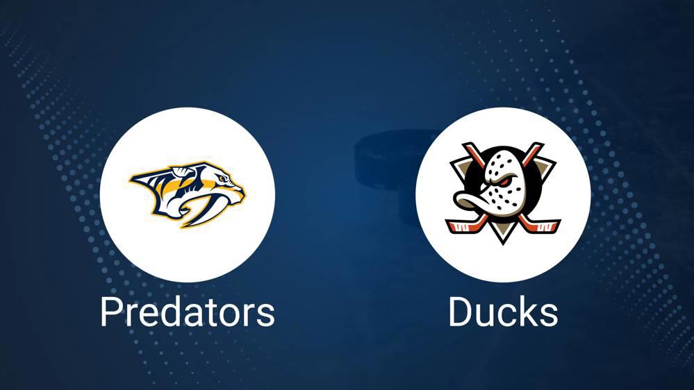 Predators vs. Ducks Injury Report Today - January 25