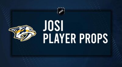 Roman Josi Player Prop Bets for the Predators vs. Sharks Game - January 21